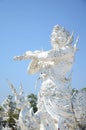 Statue of White Temple or Wat Rong Khun at Chiangrai, Thailand.